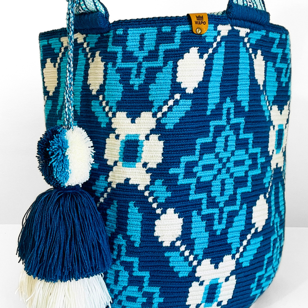 Mala Shopper azul geometric