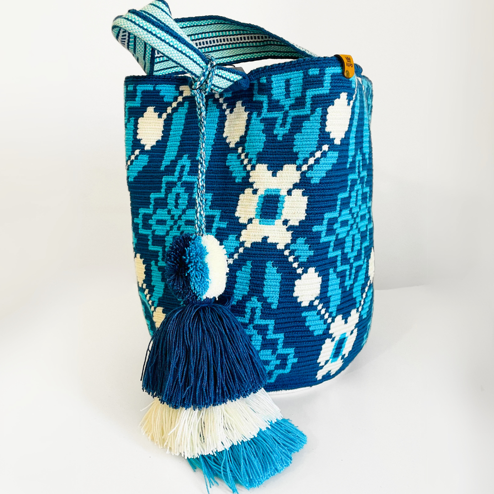 Mala Shopper azul geometric