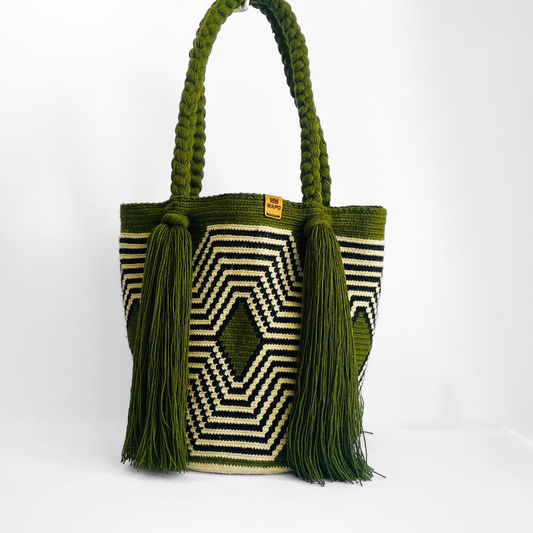 Mala tote desenho Verde