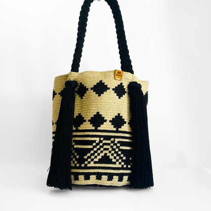 Mala tote desenho geometric black