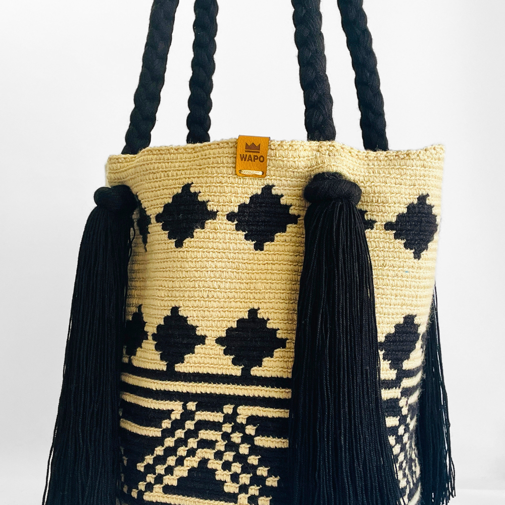 Mala tote desenho geometric black