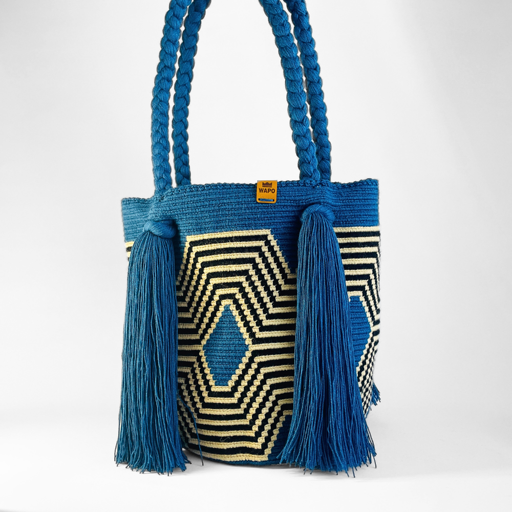 Mala tote desenho azul