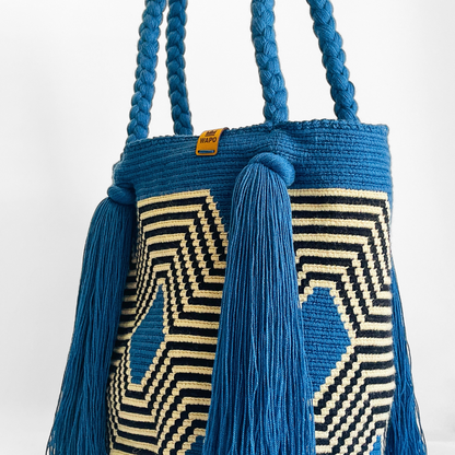 Mala tote desenho azul